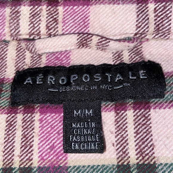 Men’s Aeropostale Flannel Shirt Medium - Picture 6 of 9